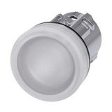 Jelzőlámpa fej fém d22 kerek fehér lapos 1-lámpa króm fém-gyűrű IP67/IP69K SIRIUS ACT SIEMENS