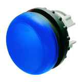 Jelzőlámpa fej kerek kék lapos 1-lámpa króm műanyag-előlapgyűrű 22mm-átmérő IP67 M22-L-B EATON