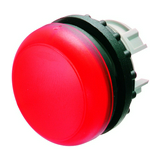 Jelzőlámpa fej kerek piros lapos 1-lámpa króm műanyag-előlapgyűrű 22mm-átmérő IP67 M22-L-R EATON