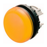 Jelzőlámpa fej kerek sárga lapos 1-lámpa króm műanyag-előlapgyűrű 22mm-átmérő IP67 M22-L-Y EATON