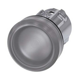 Jelzőlámpa fej fém d22 kerek víztiszta lapos 1-lámpa króm fém-gyűrű IP67/IP69K SIRIUS ACT SIEMENS