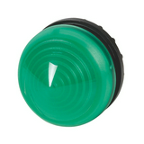 Jelzőlámpa fej kerek zöld magas 1-lámpa króm műanyag-előlapgyűrű 22mm-átmérő IP67 M22-LH-G EATON