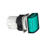 Jelzőlámpa fej LED-hez négyzetes zöld magas 1-lámpa fekete 16mm-átmérő IP65 Harmony XB6 Schneider