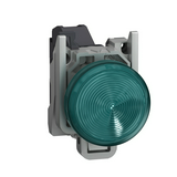 Jelzőlámpa komplett fém d22 1x LED zöld 24-240V AC/DC kerek fényforrással Harmony XB4 Schneider