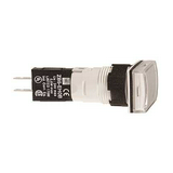 Jelzőlámpa komplett műa. d16 1x LED fehér 12-24V AC/DC téglalap lapos Harmony XB6 Schneider