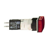Jelzőlámpa komplett műa. d16 1x LED piros 12-24V AC/DC négyzetes lapos Harmony XB6 Schneider