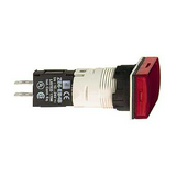 Jelzőlámpa komplett műa. d16 1x LED piros 12-24V AC/DC téglalap lapos Harmony XB6 Schneider