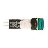 Jelzőlámpa komplett műa. d16 1x LED zöld 12-24V AC/DC kerek lapos Harmony XB6 Schneider