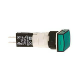 Jelzőlámpa komplett műa. d16 1x LED zöld 12-24V AC/DC téglalap lapos Harmony XB6 Schneider