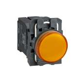 Jelzőlámpa komplett műa. d22 1x BA9s narancs 220-240V AC/DC kerek lapos Harmony XB5 Schneider