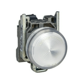 Jelzőlámpa komplett műa. d22 1x LED fehér 110-120V AC kerek lapos Harmony XB4 Schneider