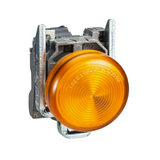 Jelzőlámpa komplett műa. d22 1x LED narancs 110-120V AC kerek lapos Harmony XB4 Schneider