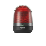 Jelzőoszlop komplett piros 2x villanó folytonos villogó +hang 48V DC 100mm/ Harmony XVR Schneider