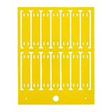 Kábel- és vezetékjelölő feliratozható kábelkötegelővel rögz. 11x35mm  PVC-ETF 13X57 YE CONTA-CLIP