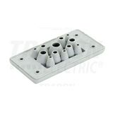 Kábelátvezető 12-kábelhez vágható gumi IP55 fedél kezeletlen 107mm x 19mm 56mm x TRACON
