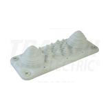 Kábelátvezető 14-kábelhez vágható IP55 kezeletlen műanyag 222mm x 52mm 92mm x TRACON