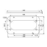 Kábelbevezető FL21-hez tömszelence kezeletlen acél 400mmx 200mm Spacial S3D Schneider