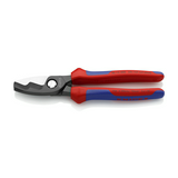 Kábelolló Cu/Al-hoz kettős vágóél mechanikus egykezes 20mm-max. kábelátmérő 70mm2-max. VDE KNIPEX