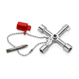 Kapcsolószekrény kulcs multifunkciós 7profil keresztkulcs 2bit 76mm univerzális KNIPEX
