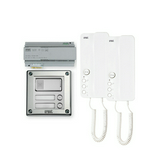 Kaputelefon készlet 2Voice 1083/64+2x1183/5+1083/20A 2-lakás Sinthesi Steel+Miro URMET