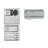 Kaputelefon készlet 2Voice videó 2-gombos 1083/64+1758/83+1083/20A 2-lakás Sinthesi Steel URMET