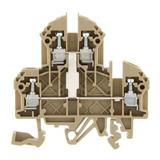 Kétszintes sorkapocs 2,5mm2 TS32/35 24A 500V csavaros bézs RKD2,5SV CONTA-CLIP