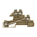 Kétszintes sorkapocs 2,5mm2 TS35 24A 400V csavaros bézs DLIS2,5L/N CONTA-CLIP