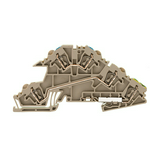 Kétszintes sorkapocs 2,5mm2 TS35 24A 400V rugószorításos bézs ZDL 2.5 S/N/L/PE Weidmüller