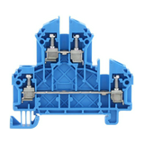 Kétszintes sorkapocs 2,5mm2 TS35 24A 500V csavaros kék RKD2,5/35 CONTA-CLIP