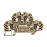 Kétszintes sorkapocs 2,5mm2 TS35 24A 500V rugószorításos bézs ZRKD2,5 CONTA-CLIP