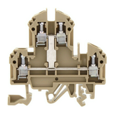 Kétszintes sorkapocs 4mm2 TS32/35 32A 500V csavaros bézs RKD4/SV CONTA-CLIP