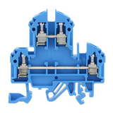 Kétszintes sorkapocs 4mm2 TS32/35 32A 500V csavaros kék RKD4 CONTA-CLIP