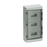 Kiselosztó 63A 3x 18M falonkívüli szürke IP65 átlátszó zárt ajtó SIMBOX SIEMENS