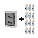 1db GW40104BS DC1000V kiselo. FK átl.ajtó 2x12M PEN sínnel IP65+12db GW92007 1P 16A C 6kA kism.