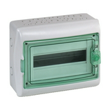 Kiselosztó műanyag 1x 18M falonkívüli szürke IP65 átlátszó ajtó Kaedra Schneider