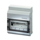 Kiselosztó PE/N nélkül műanyag 1x 12M falonkívüli szürke IP65 átlátszó zárt-fedél KV 8112 Hensel