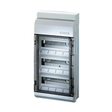 Kiselosztó PE/N nélkül műanyag 3x 12M falonkívüli szürke IP54 átlátszó zárt-fedél KV 3636 Hensel