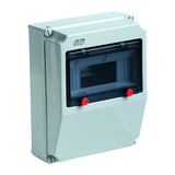 Kiselosztó PE/N-sínnel dugaljhellyel műanyag 1x 9M falonkívüli szürke IP67 ajtó Pryma 178P/RR IDE