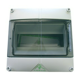 Kiselosztó túlfeszültségvédelemre műanyag 1x 9M falonkívüli fehér IP65 átlátszó TF J.PRÖPSTER