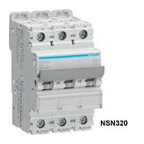 Kismegszakító 3P 25A D-jelleg 415V AC 10kA/60898 25kA/60947 NSN Hager