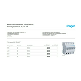 Kismegszakító 4P 40A B-jelleg 400V AC MX Hager