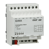 KNX analóg aktor 24V 4M KNX LON 4x 0-10V 4-20mA kalapsínre alapmodul GIRA