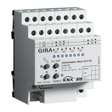 KNX redőnyaktor 24VDC kalapsínre 4x DC 4M GIRA