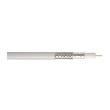 Koax kábel RG-6 75Ohm 1.02mm Fe-Cu tömör-belső vezető 0.12mm Al fehér PVC-köpeny RG-6 100m