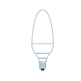 Kompakt fénycső E14 5.7W- gyertya 220-240V 47lm 2700K 15000h A+-en.o. DuluxELCLB LEDVANCE
