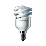 Kompakt fénycső T2 E14 8W- spirál 220-240V 475lm 6500K 10000h A-en.o. Tornado Philips