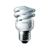 Kompakt fénycső T2 E27 8W- spirál 220-240V 505lm 2700K 10000h A-en.o. Tornado Philips