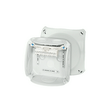 Kötődoboz 5x4x4mm2 falonkívüli 130mmx 130mmx 77mm szürke műanyag IP66 8 DK 0604 GZ Hensel