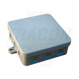 Kötődoboz falonkívüli 100mmx 100mm 40mm szürke műanyag IP54 12 kábel/cső PD TRACON