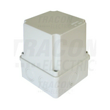 Kötődoboz falonkívüli 110mmx 150mm 140mm szürke műanyag IP55 10 kábel/cső MD TRACON